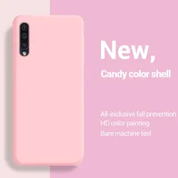 Liquid Silicone TPU Phone Case - Slim and Durable Back Cover - Samsung A50S (LightPink)