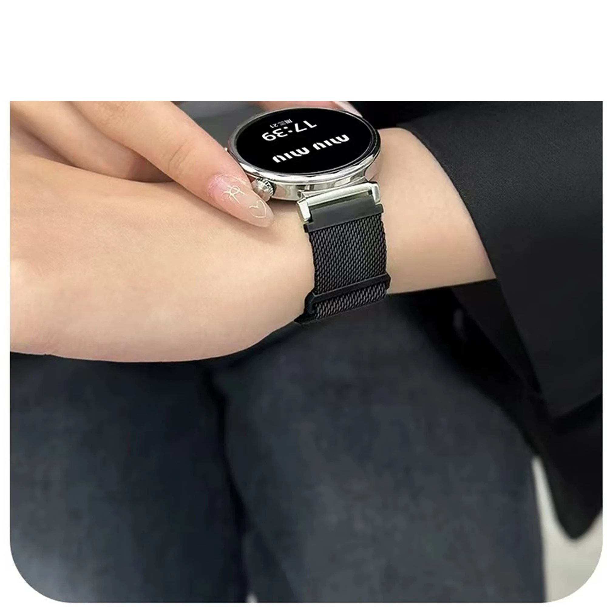Elegant 20MM Stainless Steel Milanese Watch Band - Breathable Design
