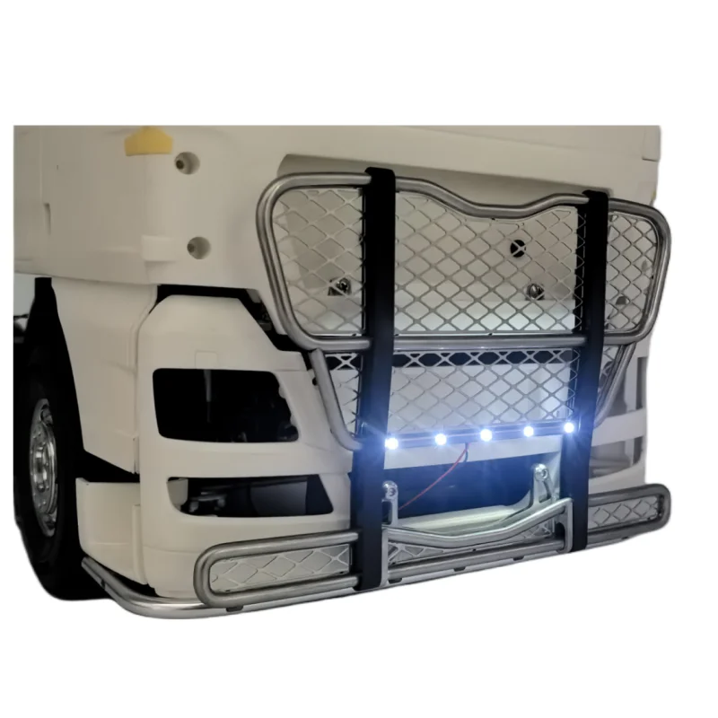 Collision Barrier Cattle Fence Lamp for Tamiya 1/14 RC Truck MAN TGX 540 56325 Tractor Trailer Degree Front Bumper Light Parts 3