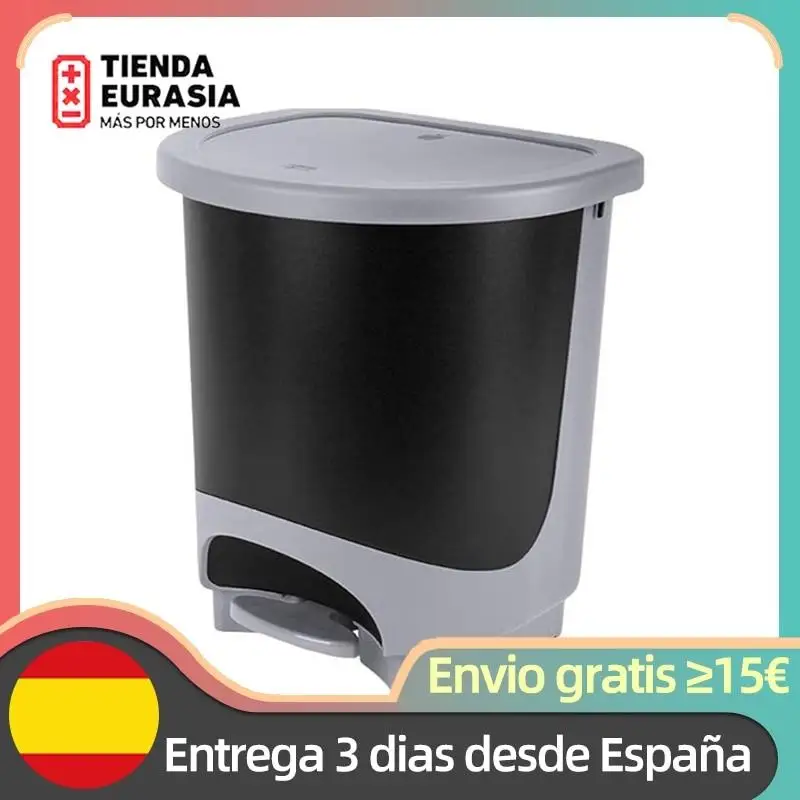 Cubo Basura con Pedal Capacidad para 30 Litros Plastico Resistente