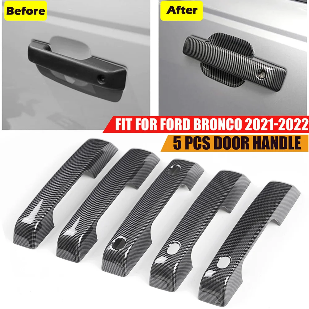 

Fit For Ford Bronco 2021 2022 4Door Styling Decoration 5pcs/Set Door Handle Trim Cover Stickers Paint Scratch Protector Sticker