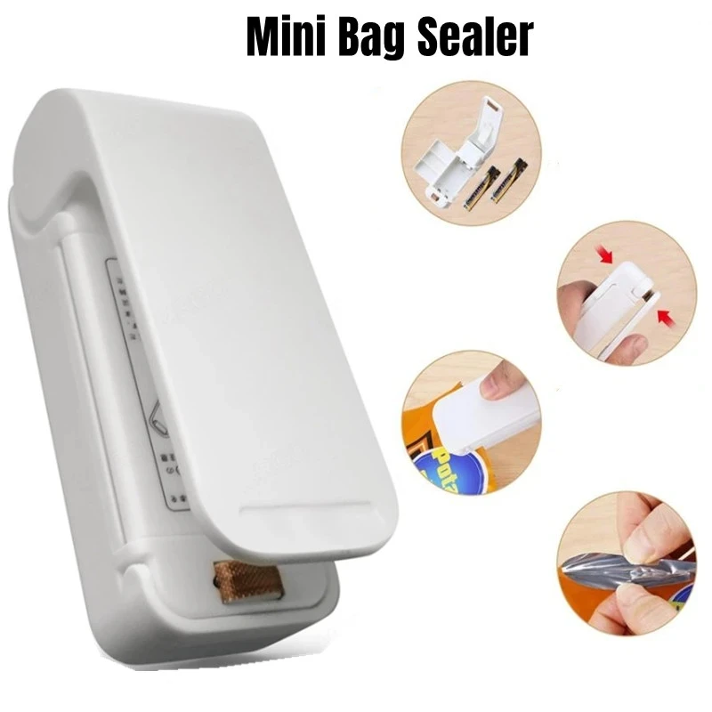 

New Mini Heat Bag Packaging Sealer Portable Plastic Bag Clip Sealing Machine Food Storage Seal Snack Sealing Kitchen Gadgets