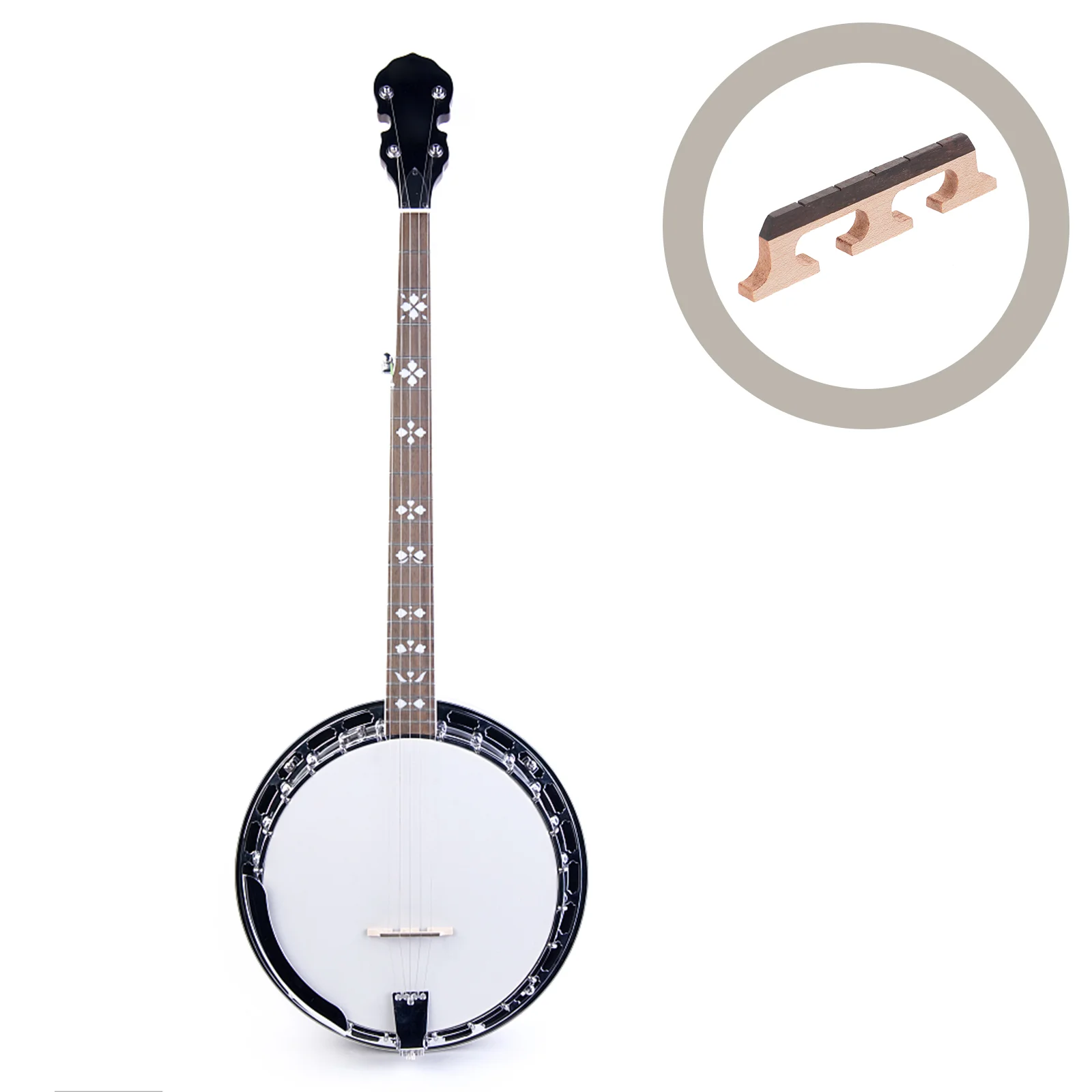 

Solid Wood Banjo Ponticello Electric Guitar Accessories Rosewood Ukulele Bridge