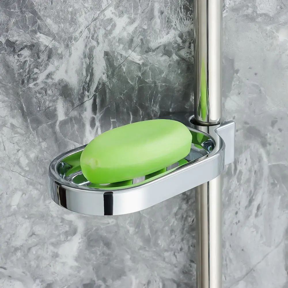 Adjustable 22 24 25 mm Home Rail Slide Soap Dishes Soap Holder Plates Bath Shower Bathroom Fixture