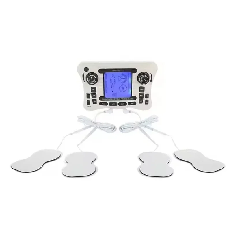 NEW 12 Modes Electrical Tens Pulse Massager EMS Muscle Stimulator Acupuncture Digital Frequency Physiotherapy Machine Fat Burner