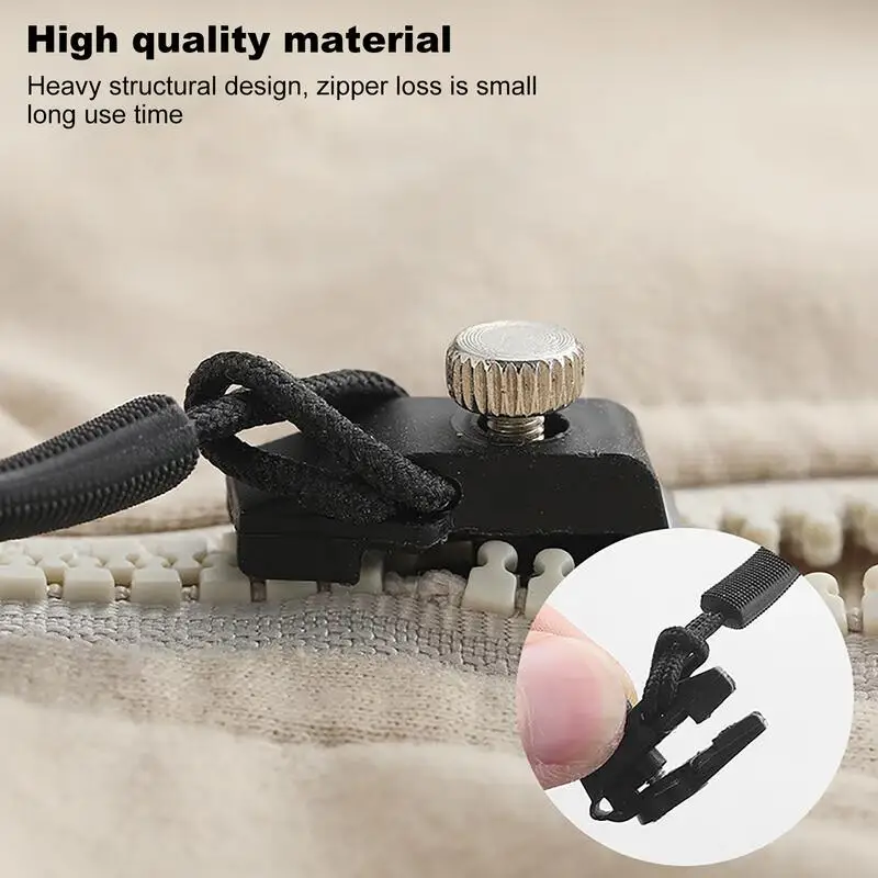 3 Different Size Universal Plastic Zipper Repair Quick Instant Detachable Zipper Head Replacement Slider Pull Tools