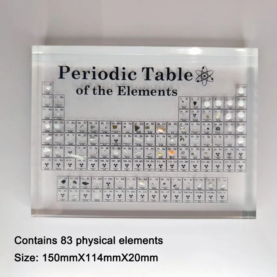 

Chemical Acrylic Periodic Table With Real Elements Inside Study Teaching Tool Plastic Ornaments Shaped