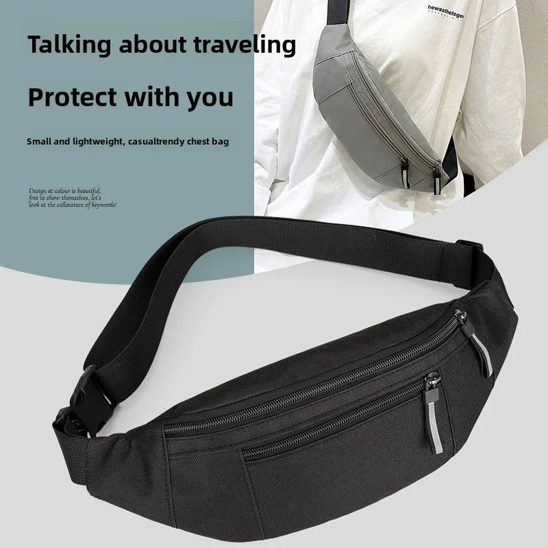 Sports Fanny Pack, Large Crossbody Bag for Running, Travel & Workout Hands Free Phone & Wallet Waist Pack Waist Bag Shoulder Bag