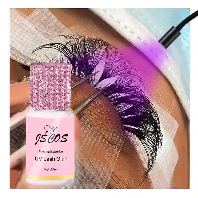 

Quick Dry Eyelash Extensions Adhesive 10ml UV Lash Glue Lash Extension Soft UV Eyelash Gel Jelly Blue Glue Gel Supplies