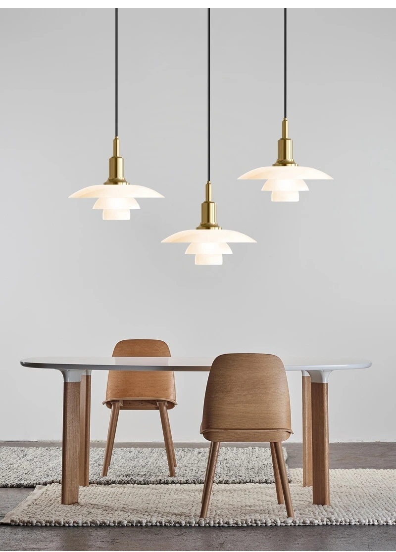 Creative Glass Chandeliers Simple Living Room Bedroom Home Decor Modern Hanging Lamp Nordic Flying Saucer Led Pendant Lights