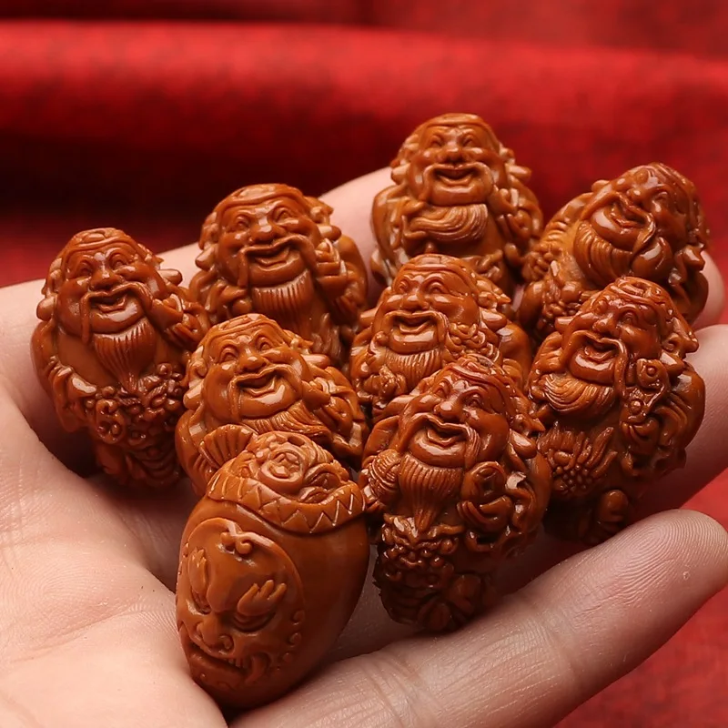 

2.0 Nut Whole Dragon God of Wealth Single Core Amass Fortunes Chicken Blood Stone Carving Olive Hu Bracelet Male Amusement