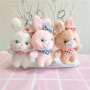 new  fluffy scarf  Satchel soft cute bunny doll plush toy bear doll keychain pendant fashione doll   Valentine's Day gift