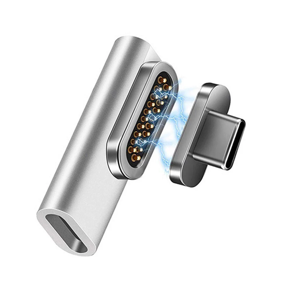 Magnetic Type-C 3.1 USB C Adapter Aluminum Alloy 20Pin Notebook Laptop PD Charging Converter for MacBook