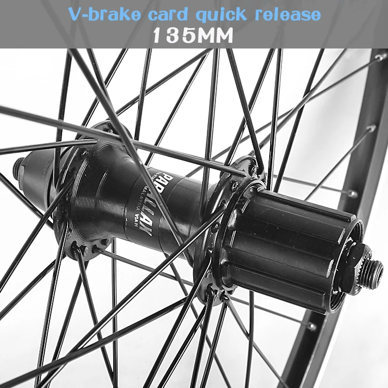 ROCKBAO Versatile Mountain and Highway Wheel Set, 20-26 Inch V Brake Compatible