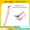 Gemerry 1 pcs Pink Stainless Steel Tweezers Eyelash Extensions High Precision Anti-static Tweezers with Fiber Tips Makeup Tools 1