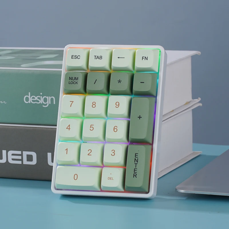 21-Key Bluetooth Wireless Mechanical Numpad With Hot-Swappable Switches & RGB Backlight - Tri-Mode (Bluetooth/2.4G/USB) For Laptop, Mac, PC