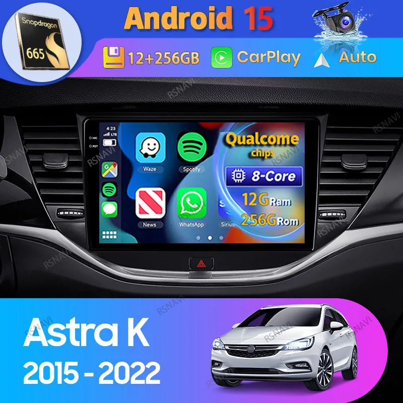 Android 12 Autoradio Stereo Für Opel Astra K 2015 2016 2017 2018 2019 9 Zoll Auto Radio Touch Display Mit Carplay Android Auto/Bluetooth/FM AM RDS/DSP/Lenkradsteuerung/Rückfahrkamera ( Color : M600S 4