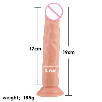 18 cm Long Penis for Female Masturbation Gay Lesbian Vagina Anal Plug Silicone Dildo with Suction Cup Adult Products Sex Shop 2