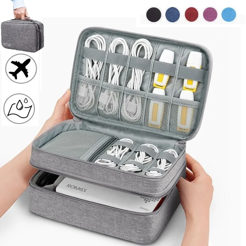 

USB Charger Storage Bag Cable Organizer Storage Bag Waterproof Data Line Travel Suitcase Organizer Portable Electronic Organizer
