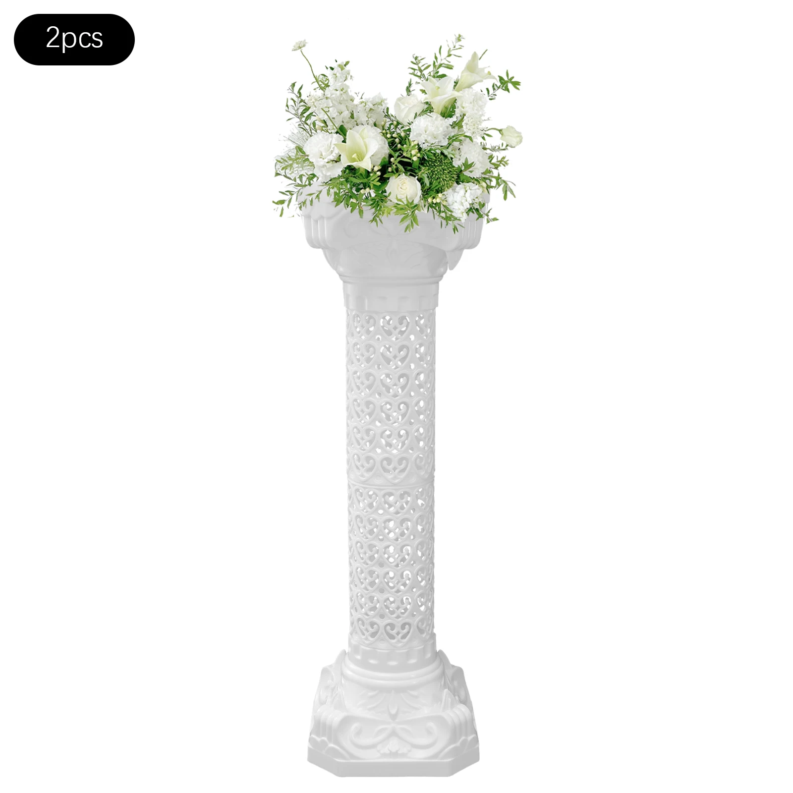Wedding Flower Stand Roman Column Pillars Floral Racks Elegant Wedding Event Decorative Columns 2/4 Pieces