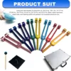New Chakra Tuning Fork Set for Healing,Sound Therapy,Keep Body,with Rubber Mallet,Wrench,Cleaning Cloth and Aluminum Box 2