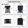 Custom Ocean Sea Turtle Luggage Cover Protector Fashion Travel Suitcase Protective Cover for 18-32 Inch 5