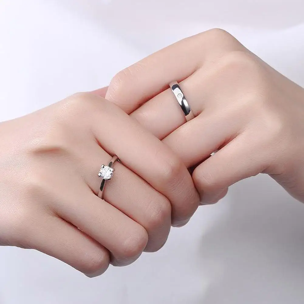 2025 New Arrivals 2pcs Heart Matching Couple Rings for Women Men Lover Forever Endless Love Wedding Valentine's Day Dating Jewelry Gifts_voghion.com