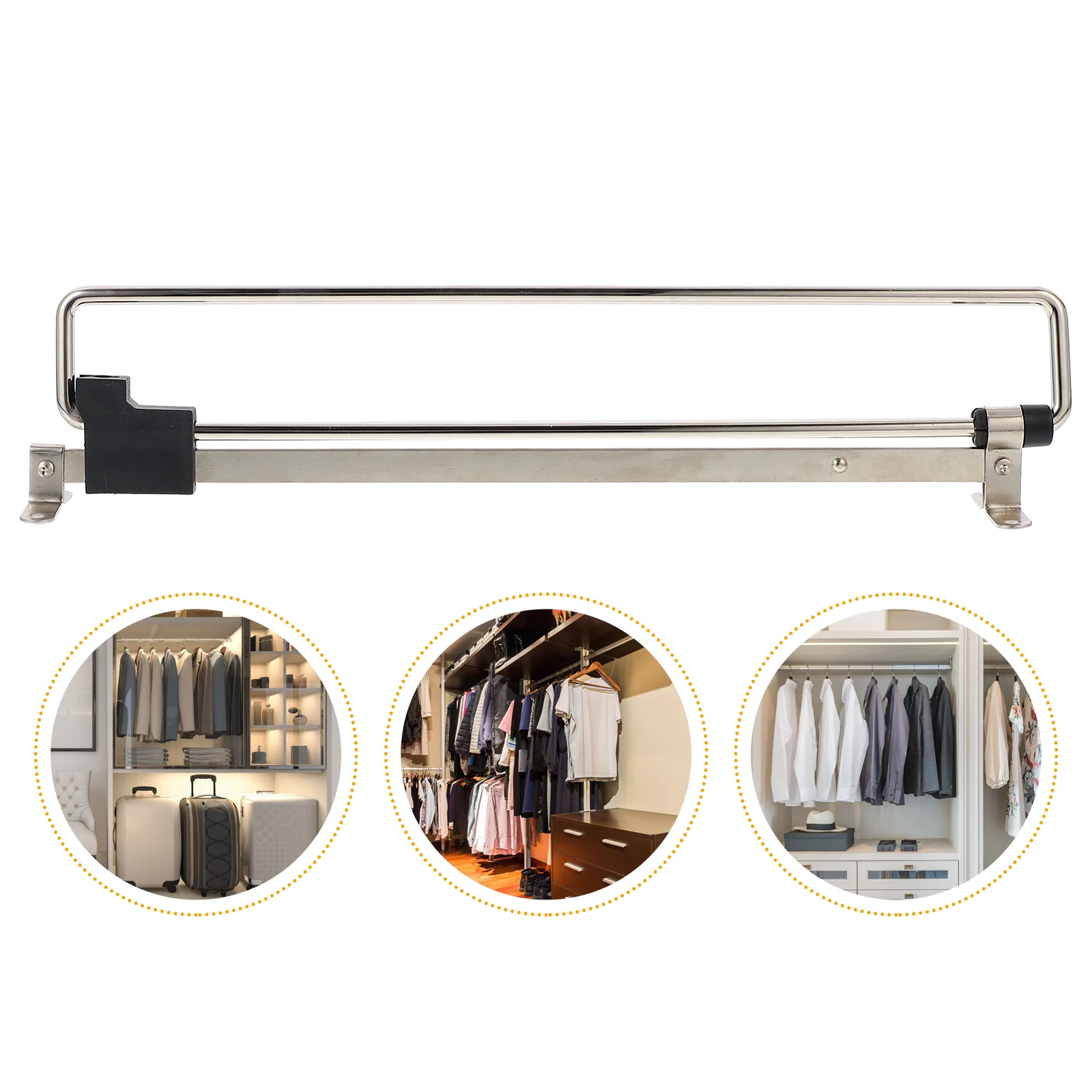 

1 Set Practical Clothes Rail Wardrobe Hanger Organizer Clothes Hanger Bracket
