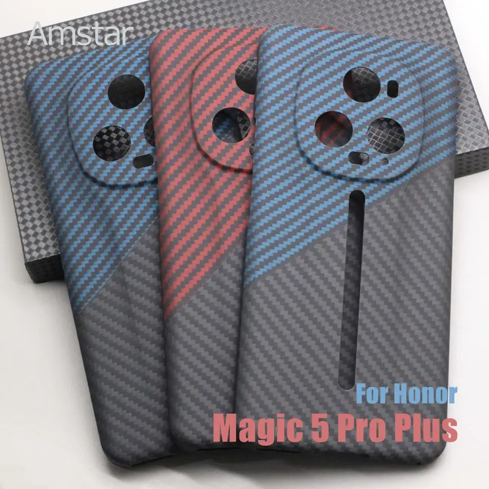 

Защитный чехол Amstar из углеродного волокна для Honor Magic 5 Pro Plus, ультратонкие чехлы из арамидного волокна Magic5 Pro Plus