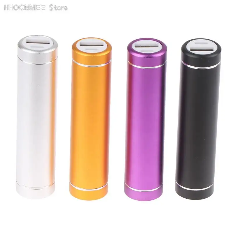 Aluminium Cylindrical Solder-free Single 18650 Metal Rechargeable Battery Mini Power Bank Kit Mobile Power Supply Set 1x