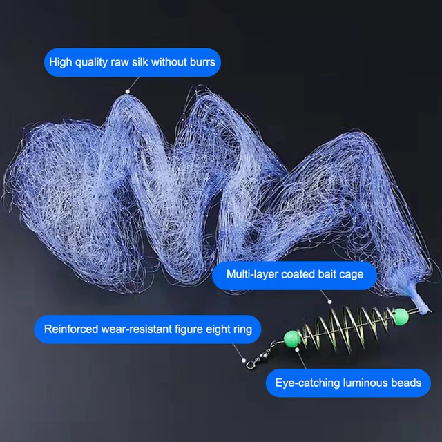 Luminous Bead Nets Sea Fish Nets Fishing Nets Fishing Gear Copper Shoals Cast Gill Feeders Fishing Tool Net Mesh 4