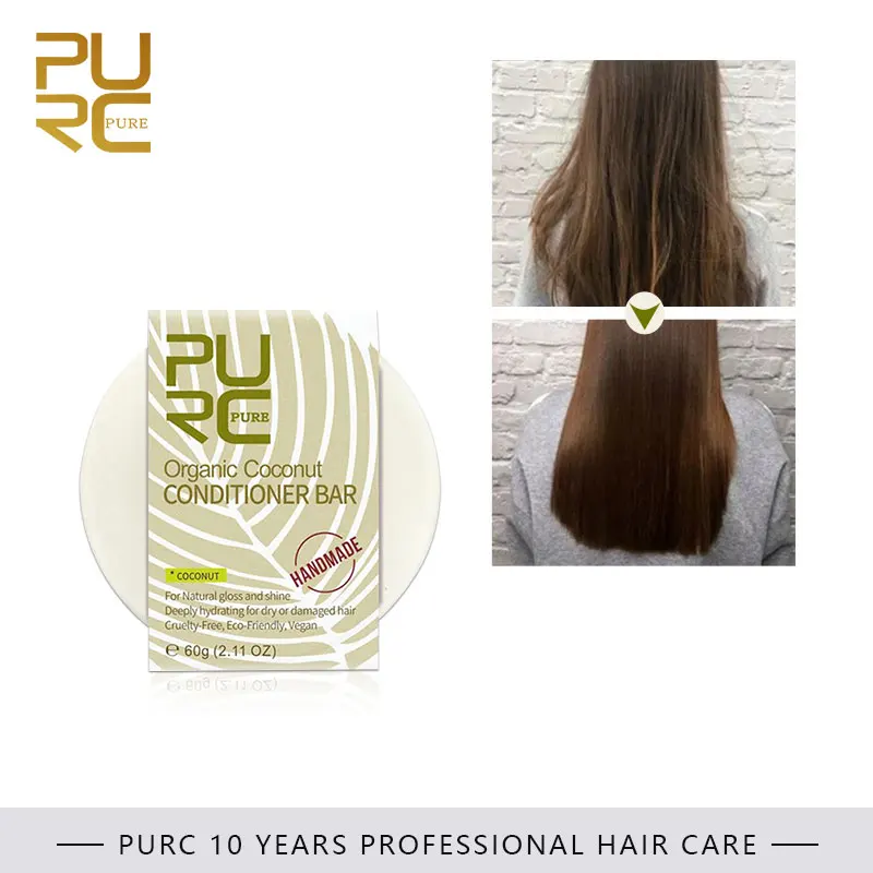 PURC Organic Coconut Conditioner Bar for Hair Care