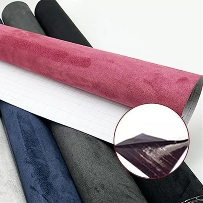 Self Adhesive Suede Leather Vinyl Wrap Film Car Interior Decal
