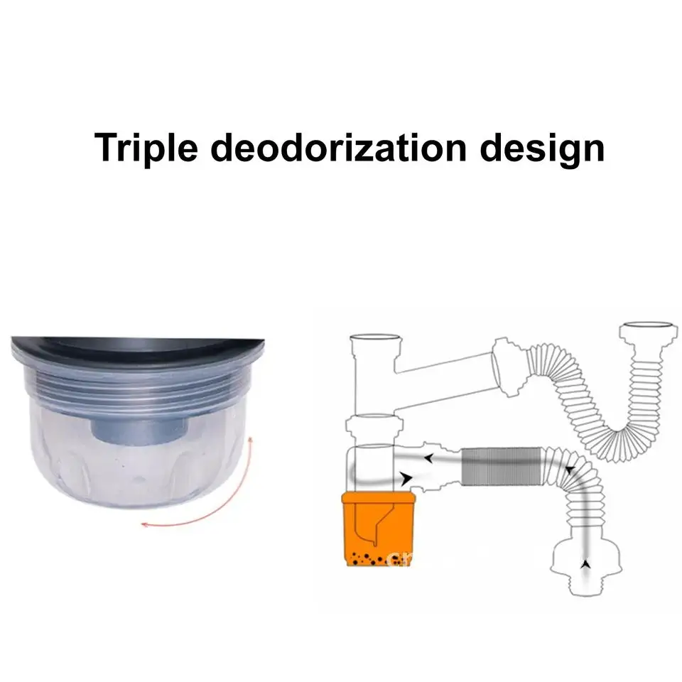 Accessorie Sink Deodorization Sink Filter Kitchen Sink Filter Sink Strainer Kitchen Sink Strainer Drain Hose Drain Filter Double For Kitchen Basket Single Bathroom Sewer Magic Basin Wash Tank