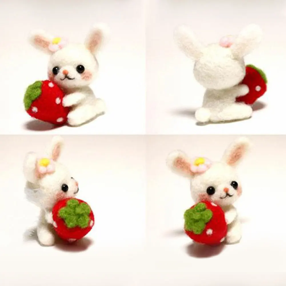 Non-Finished Felt Kit Cute Animal Collection Panda Squirrel Cat Turtle Doll Wool Felt Poked Kitting DIY Felting Materials needle felting kit wool felting kit needle felting painting kit