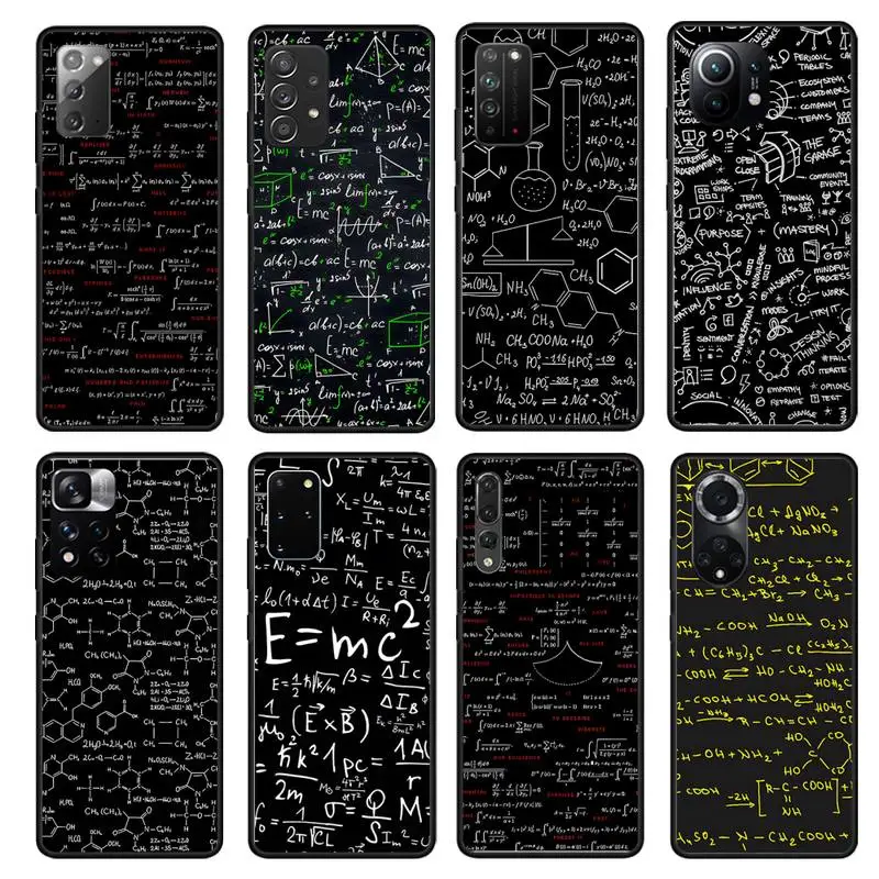 Physics Chemical Mathematics Phone Case For Samsung Galaxy Note 5 8 9 10 20 Lite Pro Ultra J4 Plus J5 J 6 7 2016 Prime Funda |
