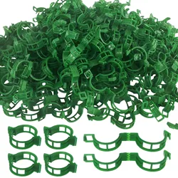 Plant Support Clips for Climbing Plants - Durable Plastic Vine Strapping Clips (100/300 Pack) (Green)