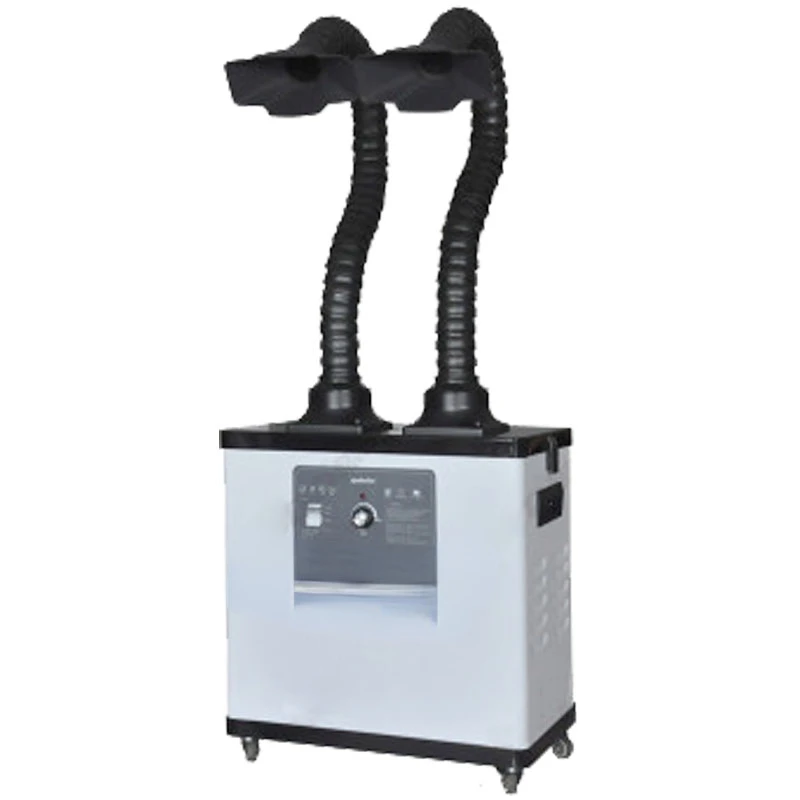 

110/220V Fume Extractor Air Cleaner Filter Soldering Smoke Cleaner Smoke And Dust Purifier Two Heads Smoke Purifier Machine