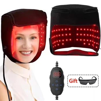 180-piece red light hair regrowth cap with near-infrared therapy