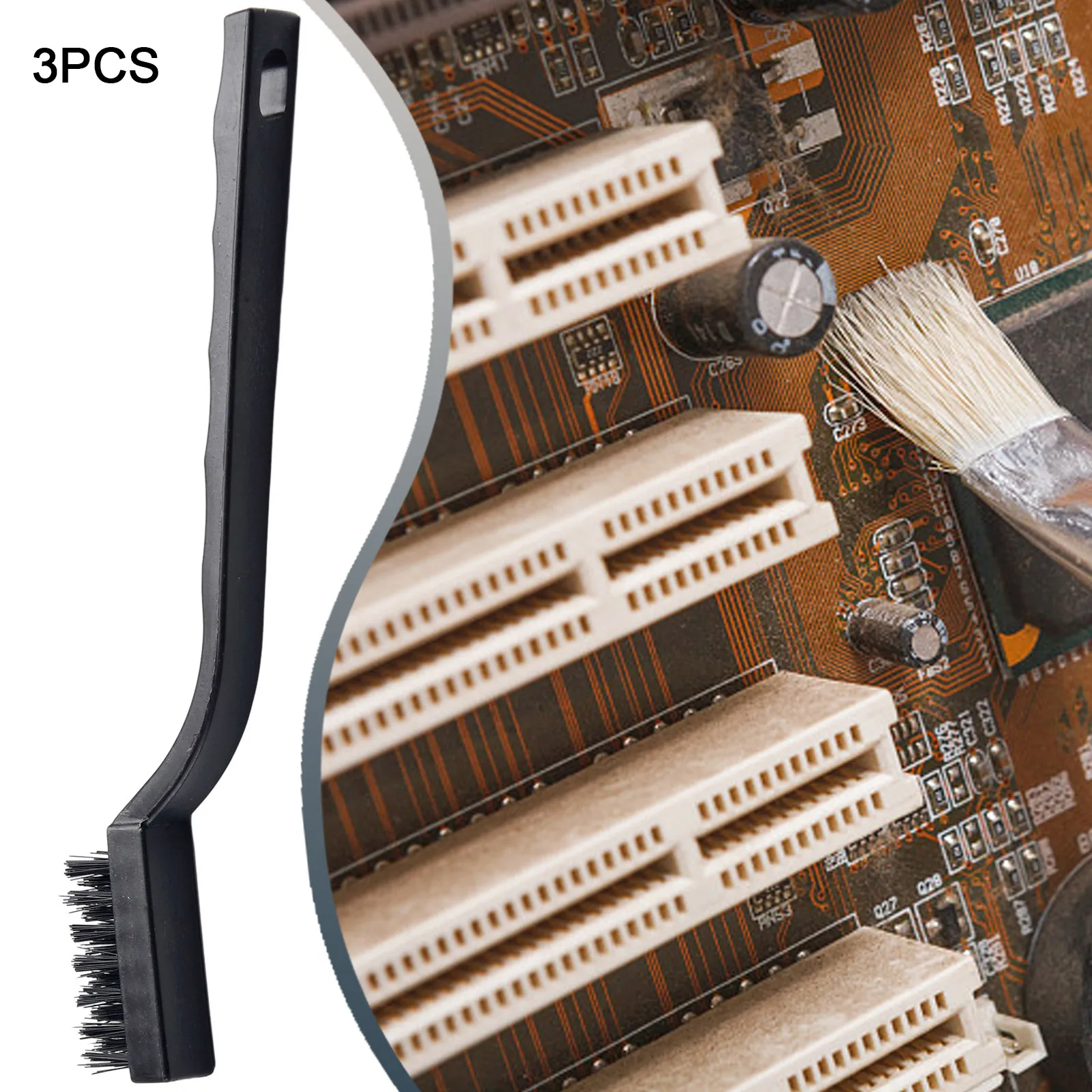3Pcs 170mm Anti Static ESD Cleaning Brush Dust Removal Brush Non Slip Handle Mobile Phone Tablet PCB Repair Soldering