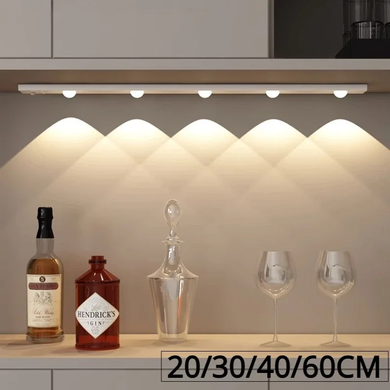 

Фонарь с датчиком движения, USB-зарядка, алюминиевый Магнитный ночной фонарь для кухни, шкафа, кабинета, спальни, декоративные лампы