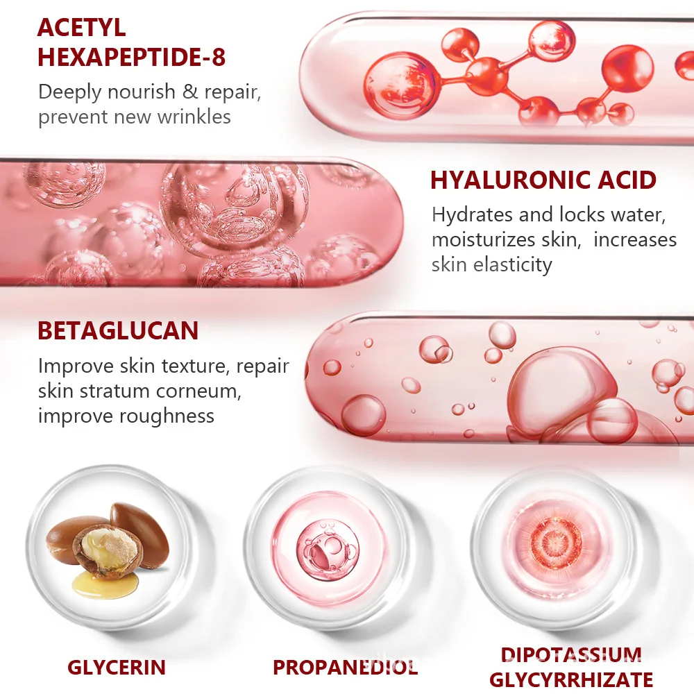 VIBRANT GLAMOUR 10PCS Peptide Collagen Face Serum Anti-Aging Moisturizing Remove Wrinkle Fine Lines Whitening Firming Skin Care 6
