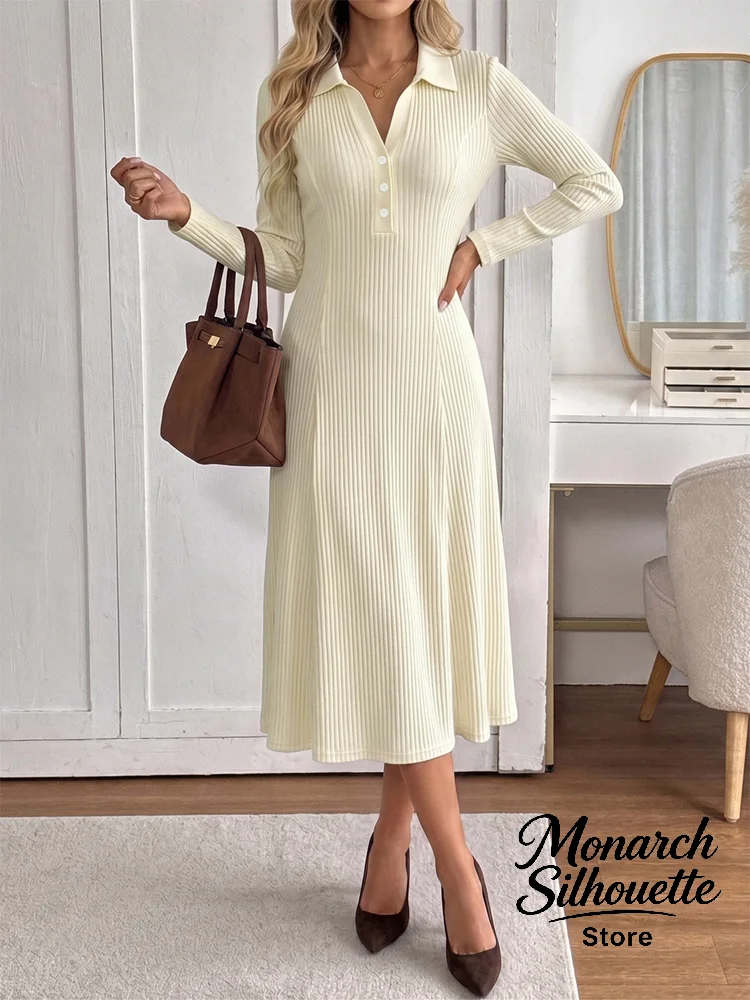 White Polka Dot Mini Dress With Deep V-Neck, Puff Sleeves And Front Buttons — photo 5