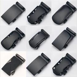 Genuine Men's Belt Head Belt Buckle Leisure Belt Head Business Accessories Automatic Buckle Width black 3.5CM luxury fashion G 9