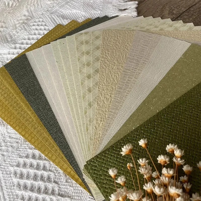 10Pcs Vintage Textured Paper for Scrapbooking DIY Journal Decorate decorative backing paper