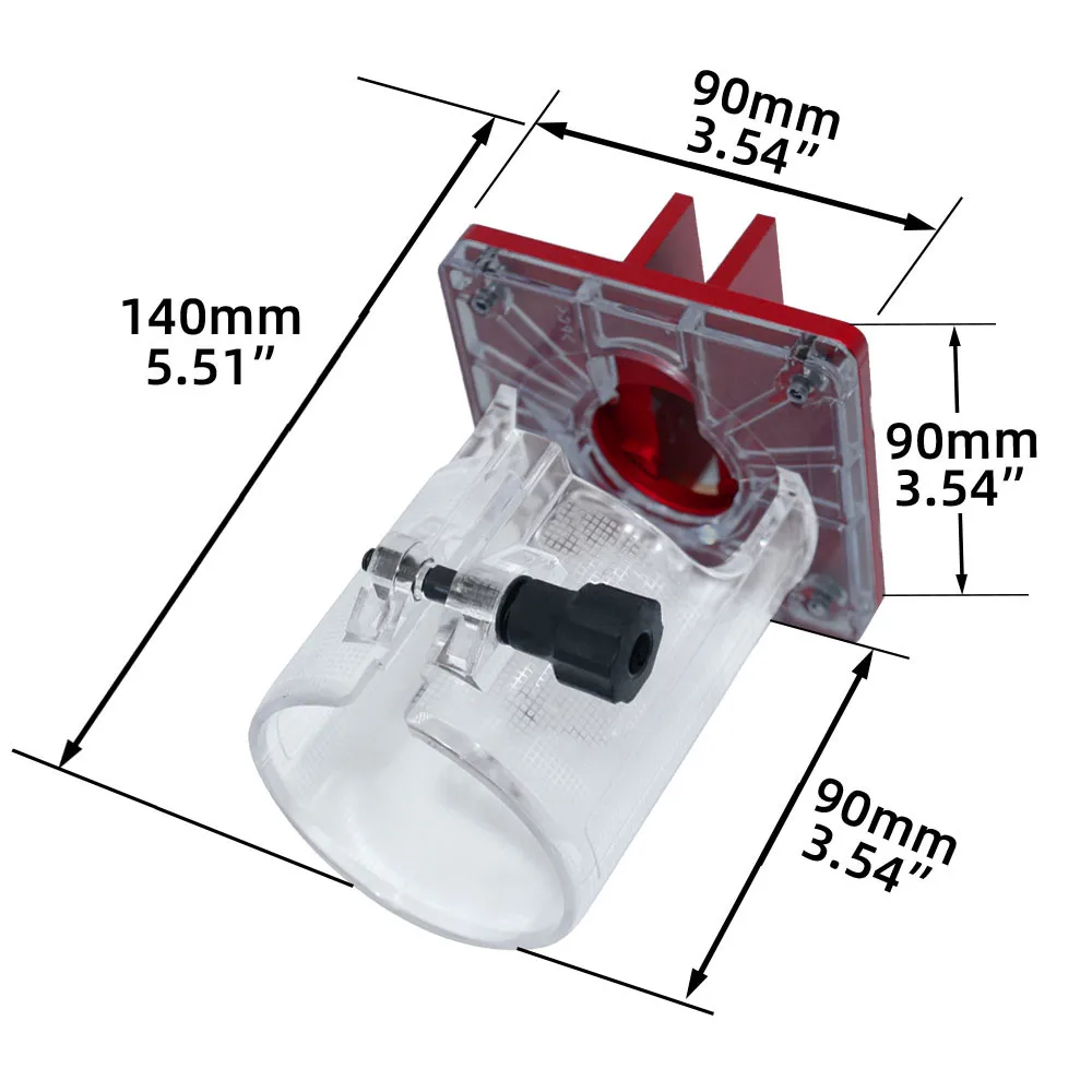 Slotting Guide Base for 65mm Trimming Machine 2 In 1 Furniture Concealed Connector and Buckle Fastener Wood Milling Base