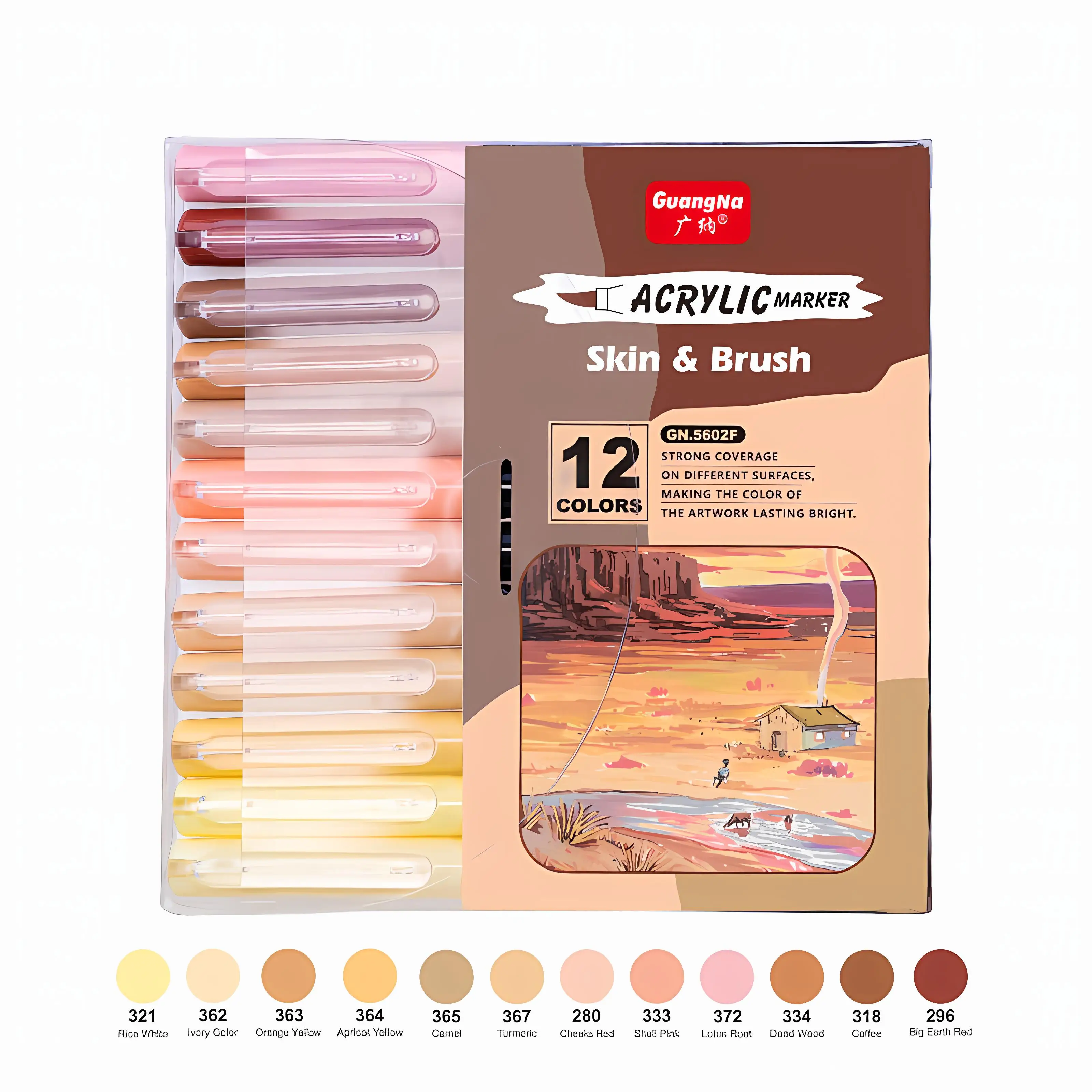 Pennarelli per vernice acrilica a 24 colori, pennarelli per pittura a