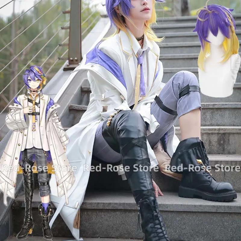 

Костюмы для косплея harisanji EN Aster Arcadia Небесный один парик ILUNA VTuber головной убор унисекс Униформа Костюмы парик обувь