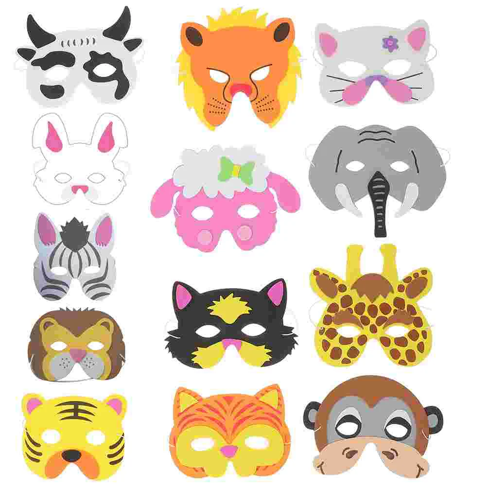 

13pcs Animal DIY Masks Masks Cosplay Masks Masquerade Party Masks Mixed Style