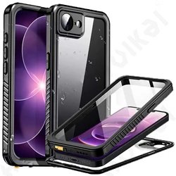 Deluxe IP68 Waterproof Metal Aluminum Phone Case with Swim - Ready Protection for iPhone 17 e (Black)